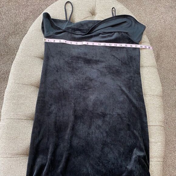 Velvet Mini Ruffle Dress - Picture 9 of 11